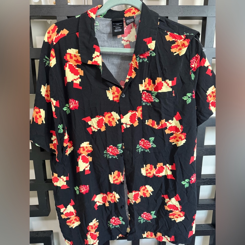 Super Mario Bros Button Down Shirt